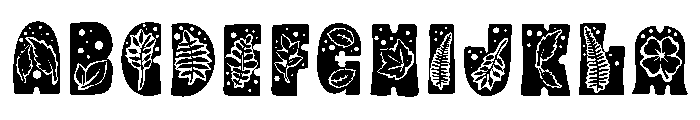 Floral Leaves Font UPPERCASE