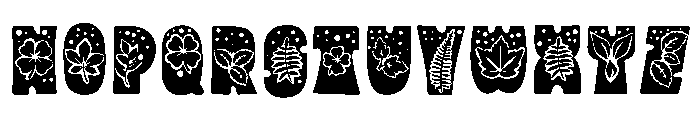 Floral Leaves Font LOWERCASE