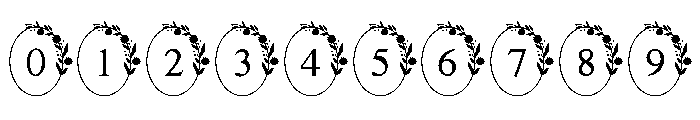 Floral Oval Monogram Font OTHER CHARS
