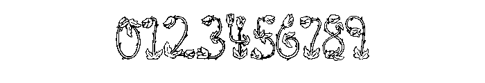 Floral Roses By Squeeb  Regular Font OTHER CHARS