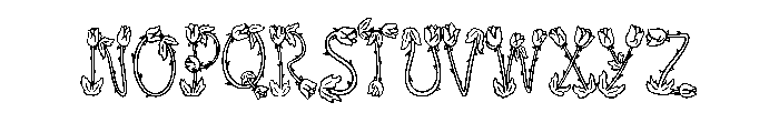 Floral Roses By Squeeb  Regular Font LOWERCASE