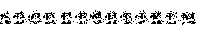 Floral Royale Monogram Font UPPERCASE