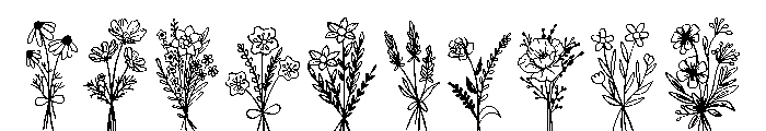 Floral Set Font OTHER CHARS