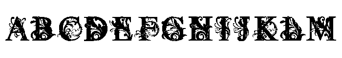 Floral Swirl Font UPPERCASE
