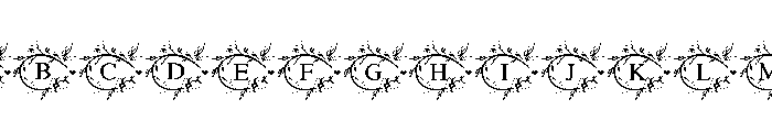Floral Wedding Monogram Font UPPERCASE