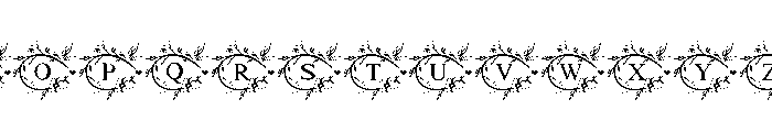 Floral Wedding Monogram Font UPPERCASE