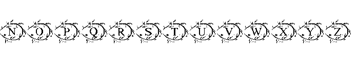 Floral Wedding Monogram Font LOWERCASE