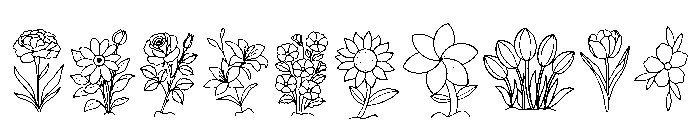 Floral line Font OTHER CHARS
