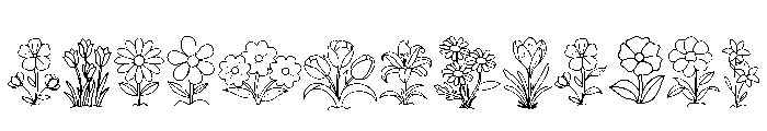 Floral line Font LOWERCASE