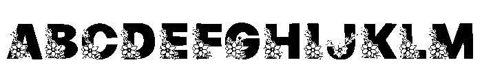 Floral mom Font UPPERCASE
