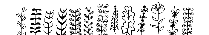 Floralia Dingbat Font UPPERCASE