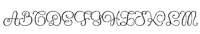 Flourel Regular Font UPPERCASE