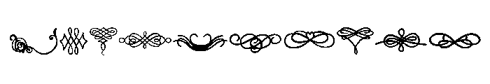 Flourish Line Font OTHER CHARS