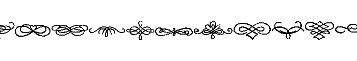 Flourish Line Font UPPERCASE