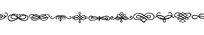Flourish Line Font LOWERCASE