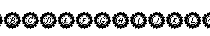 Flower Alphabet font Font UPPERCASE