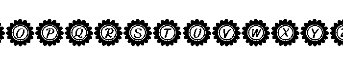 Flower Alphabet font Font UPPERCASE