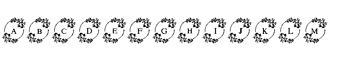 Flower Black Frame Font UPPERCASE