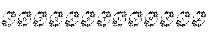 Flower Black Frame Font UPPERCASE