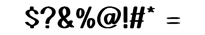 Flower Canvas Font OTHER CHARS