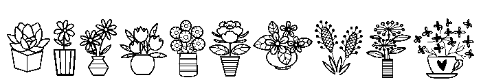 Flower Glow Font OTHER CHARS