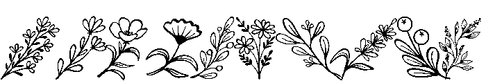 Flower Hand Drawn Font OTHER CHARS