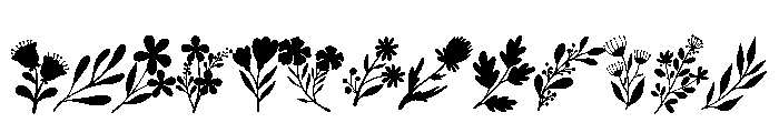 Flower Hand Drawn Font UPPERCASE