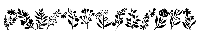 Flower Hand Drawn Font LOWERCASE