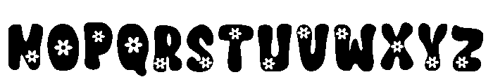 Flower Retro Regular Font UPPERCASE
