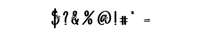 Flower Snowing Font OTHER CHARS