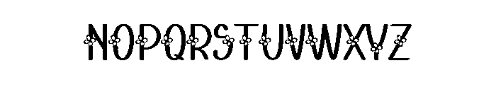 Flower Snowing Font LOWERCASE