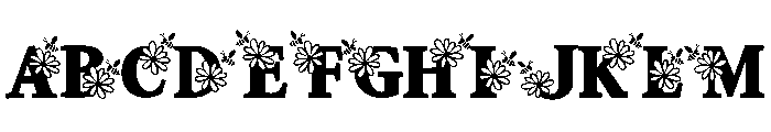 Flower and bee Font UPPERCASE