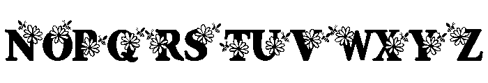 Flower and bee Font UPPERCASE
