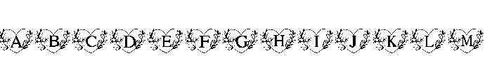 Flower hear Font UPPERCASE