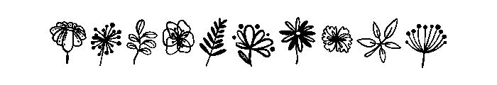 Flowers Leaf Font OTHER CHARS