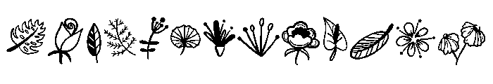 Flowers Leaf FONT