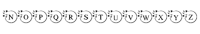 Flowers Monogram Font LOWERCASE