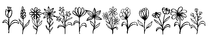 Flowers season Font UPPERCASE
