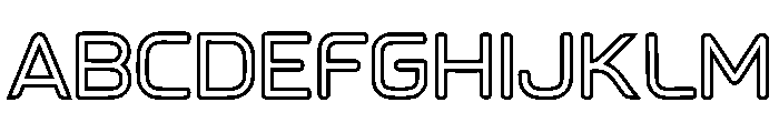 Flox Outline Font UPPERCASE