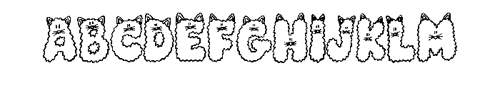 Fluffy Cat By Squeeb Cr Regular FONT