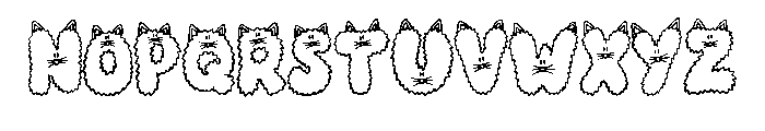 Fluffy Cat By Squeeb Cr Regular Font LOWERCASE