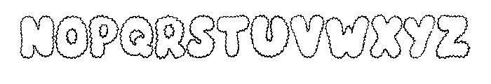 Fluffy Letters By Squee Regular Font LOWERCASE