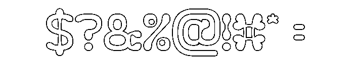 Fluidity-Hollow Font OTHER CHARS