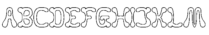 Fluidity-Hollow Font UPPERCASE