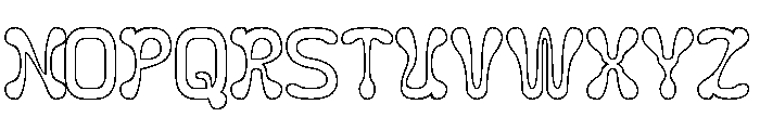 Fluidity-Hollow Font UPPERCASE