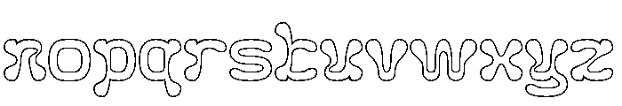 Fluidity-Hollow Font LOWERCASE