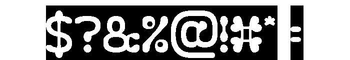 Fluidity-Inverse Font OTHER CHARS