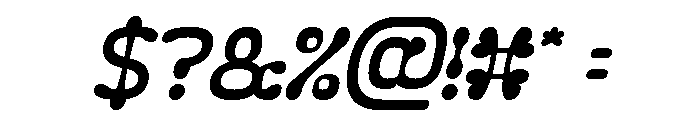 Fluidity Italic Font OTHER CHARS