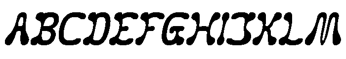 Fluidity Italic Font UPPERCASE