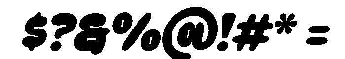Flukin Oblique Regular Font OTHER CHARS